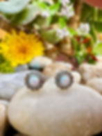 Opal  Marcasite Sterling Silver Stud Earrings, Everyday jewellery, S925,