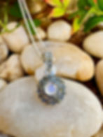 Round Moonstone Marcasite set in Sterling Silver Necklace, gift idea, Irish Business, fast delivery