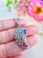 Guardian Angel Wing Chakra Sterling Silver Necklace,Ireland, 925 silver, handmade,