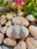 Vintage Style Red Agate Silver Marcasite Earrings, Daily earrings, Irish Business, fast delivery