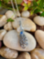 Art Deco Sapphire Peacock Marcasite Sterling Silver Necklace