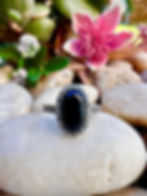 Black Onyx Sterling Silver Marcasite Ring