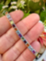 Amethyst, Blue Topaz, Citrine, Garnet, Peridot sterling silver bracelet, irish business, wedding, tennis bracelet, fast deliv