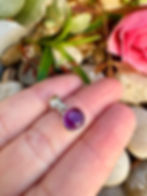 8MM Handmade Dainty Amethyst  Sterling Silver Necklace, birthday necklace