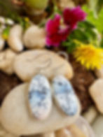 Handmade Genuine Dendritic Opal Sterling Silver Earrings