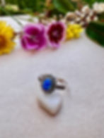 Blue Opal Marcasite Halo Sterling Silver Ring,Jewellery, Birthday gifts, ireland, fast delivery