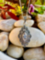 Clear Quartz Sterling Silver Marcasite Necklace