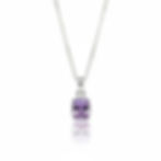 Handmade Brazilian Amethyst Sterling Silver Necklace, Irish Business, February Birthstone
