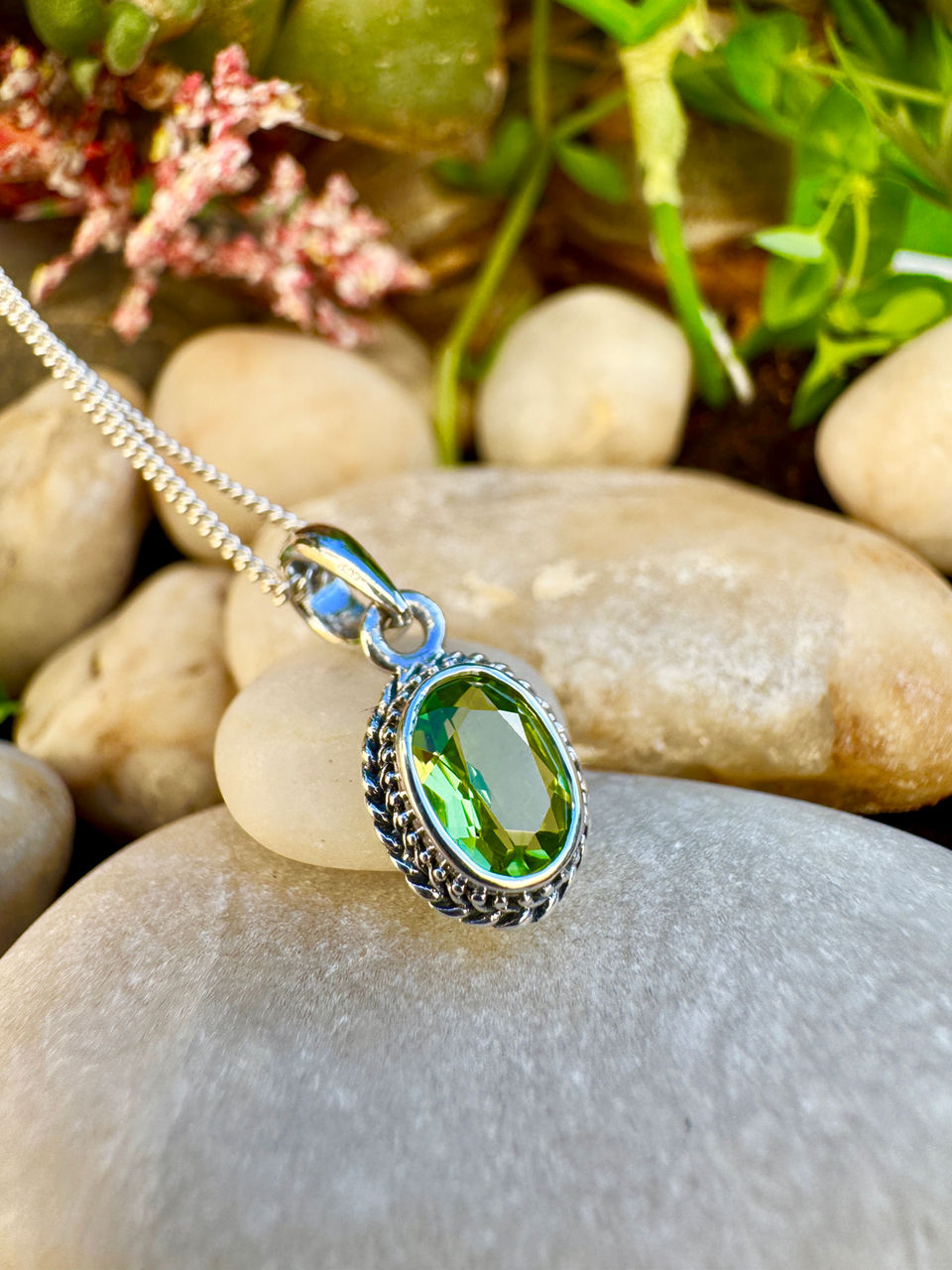Peridot Sterling Silver Necklace