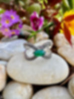 Green Onyx Sterling Silver Marcasite Ring,S925, woman ring, vintage ring