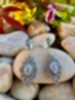 Clear Quartz Sterling Silver Marcasite Earrings